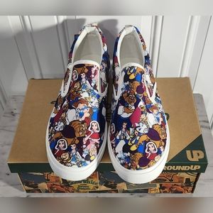 NIB GroundUp Disney Beauty and the Beast slip on sneakers women's size 12